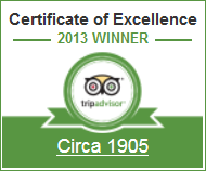Certificate of Excellence by Tripadvisor
